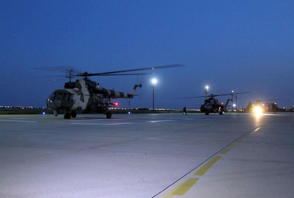 Təlimlərdə iştirak edəcək Azərbaycanın hərbi helikopterləri Türkiyədədir