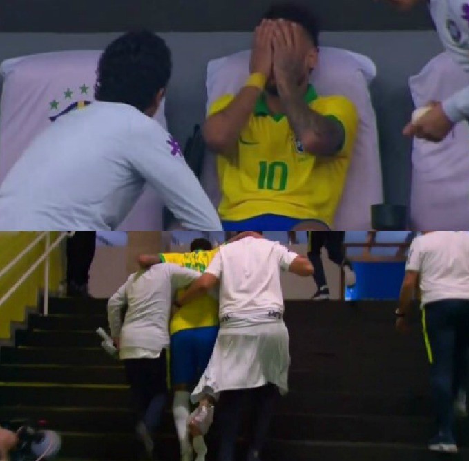 Neymar zədələnərək meydanı göz yaşları ilə tərk etdi