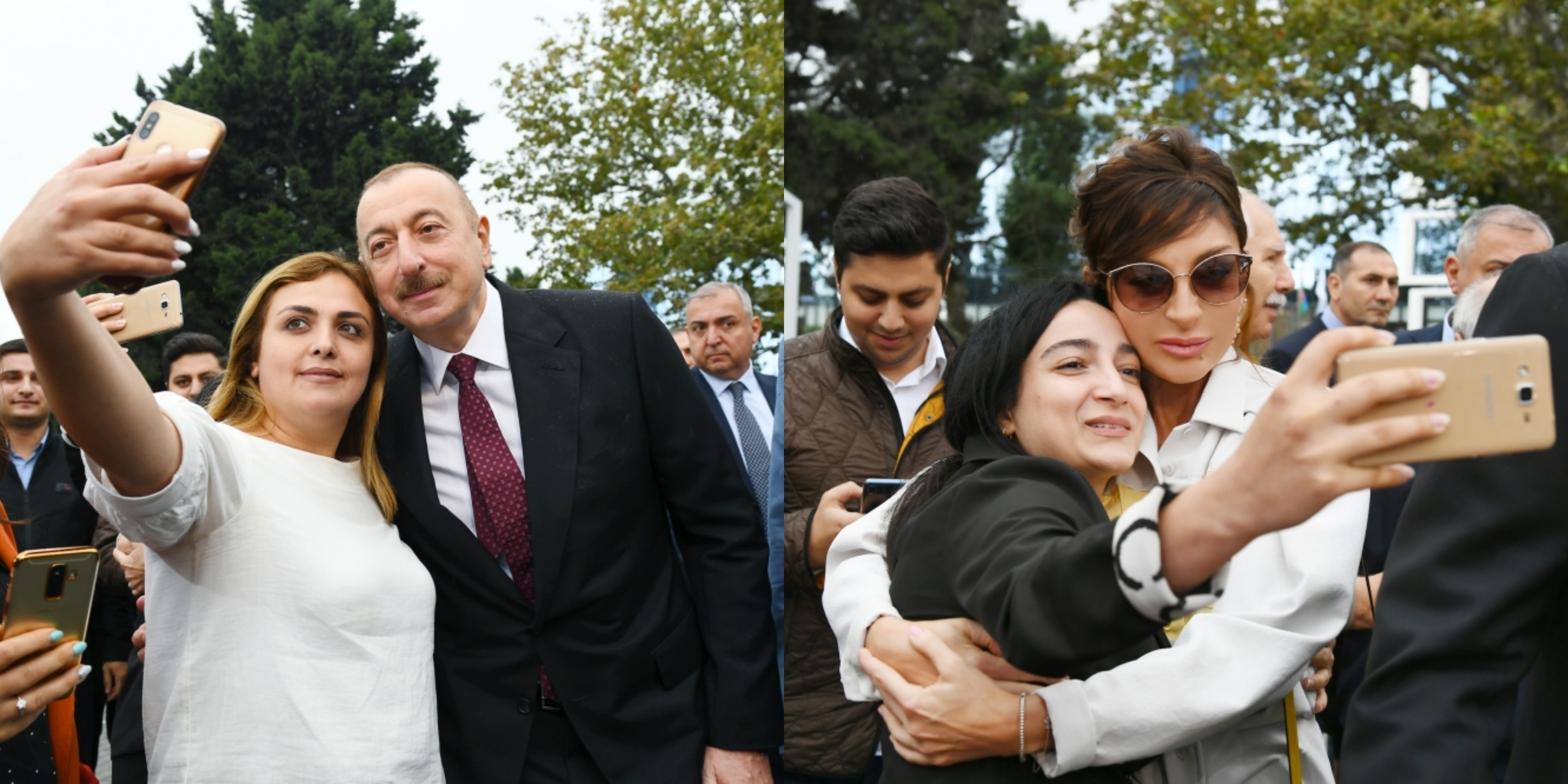 Prezident İlham Əliyev və birinci xanım xalqın içində – FOTOLAR