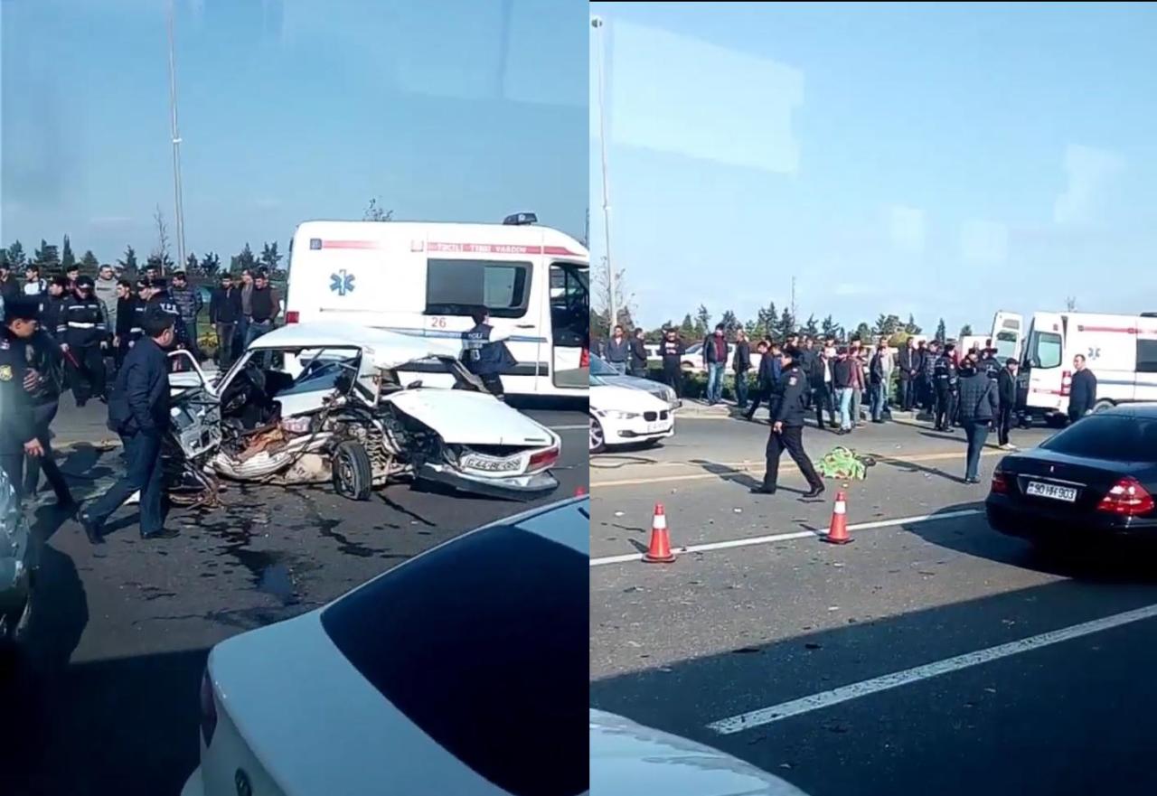 SON DƏQİQƏ! Aeroport yolunda dəhşətli görüntülər – Ölən və yaralılar var-VİDEO