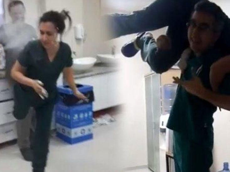 Həkimlərin iş vaxtı cinsi əlaqədə olduğu xəstəxanada daha bir biabırçılıq – VİDEO