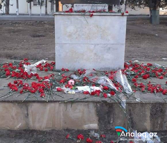 Samuxda 20 Yanvar şəhidlərinin abidəsinə qarşı hörmətsizlik -VİDEO + FOTO