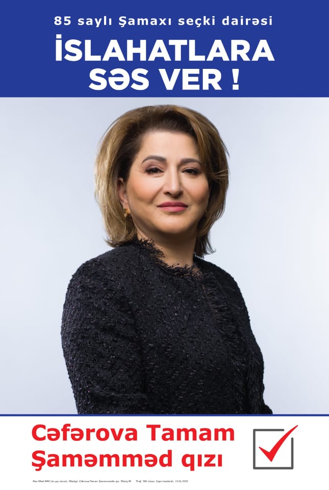 Tamam Cəfərova Şamaxıdan deputatlığa namizəd oldu