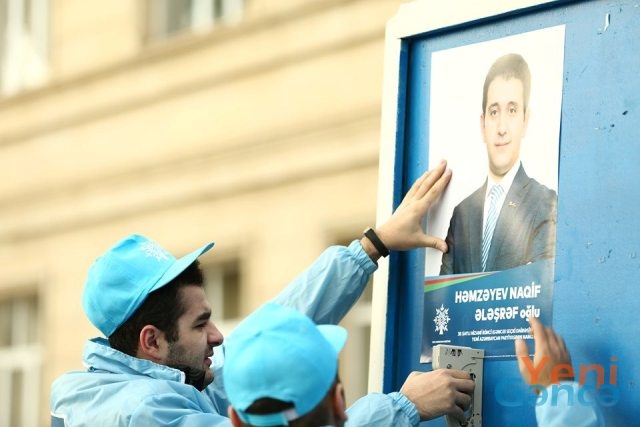 Gəncədə seçkiqabağı təşviqat kampaniyasına start verildi