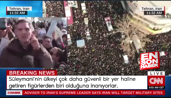 Amerikalı müxbir iranlıların arasına girib generalın vida mərasimindən CANLI yayım etdi – VİDEO
