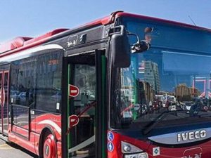 Bakıda “BakuBus” yandı