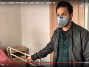 Cəlilabadda karantin mərkəzində saxlanılan tələbələr etiraz edir – VİDEO
