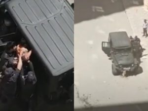 Yasamalda polislə vətəndaş arasında qarşıdurma — Pəncərələrdən polislərə zibil atdılar – VİDEO