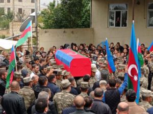 Tovuz şəhidi ilə vidalaşır – FOTOLAR