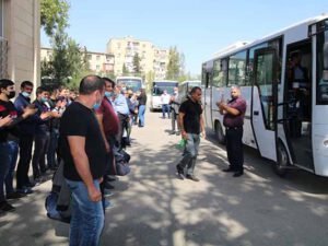 Hərbi vəzifəlilər cəbhəyə yola salındı – FOTO