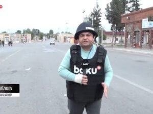 Tərtərdə düşmənin top atdığı avtovağzaldan VİDEOREPORTAJ