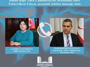 Sahibə Qafarova Şimali Kipr parlamentinin sədri ilə telefonla danışıb