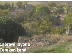 Cəbrayılın işğaldan azad olunan Çərəkən kəndinin görüntüləri – VİDEO