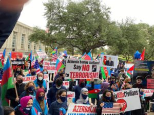 Hyustonda erməni təcavüzünə qarşı etiraz aksiyası – FOTO