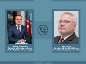 Ceyhun Bayramov ATƏT-in Minsk Qrupunun həmsədrləri ilə telefonla danışıb