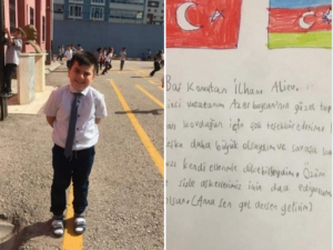Türkiyəli uşaq İlham Əliyevə yazdığı məktubla KÖVRƏLTDİ: “Gəl desən, gələrəm…” – FOTO