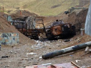 Xocalıdan Xankəndi istiqamətində hərəkət edən düşmən texnikası məhv edildi