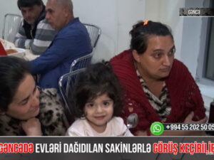 Gəncədə evləri dağıdılan sakinlərlə görüş keçirilib – VİDEO
