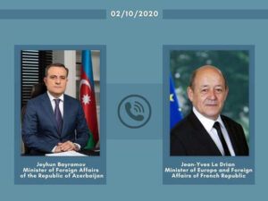 Azərbaycan və Fransa XİN başçıları arasında telefon danışığı olub