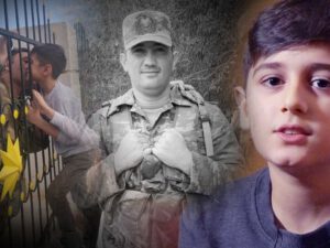 Şəhid oğlu hər kəsi göz yaşına boğdu: “Atamı cəmi doqquz il qucaqlaya bildim” – VİDEO