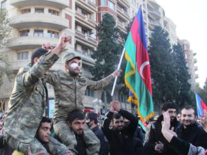 Qələbə sevincini yaşayan Gəncə – FOTOLAR