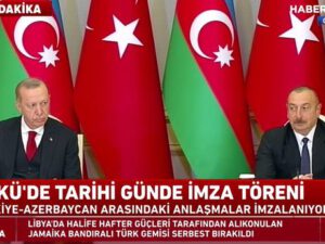 Azərbaycan və Türkiyə arasında sənədlərin imzalanma mərasimi – CANLI YAYIM