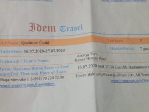 Vətəndaşlar: Ekskursiya agentliyi pulu toplayıb, aradan çıxıb