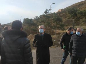 Eldar Əzizov sürüşmə zonasında – FOTO