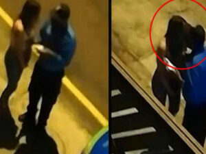 Karantini pozan qız cərimə yazılmasın deyə polisi öpdü, kameraya düşdü – VİDEO