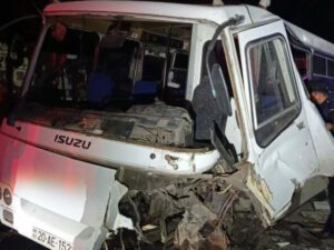 Azərbaycanda sərnişin avtobusu dəhşətli qəzaya düşdü: yaralılar var – FOTOLAR