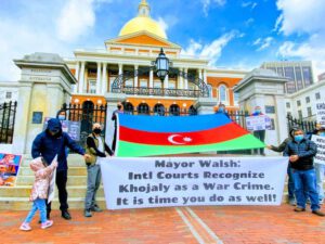 ABŞ-ın Boston şəhərində azərbaycanlıların etiraz aksiyası olub – FOTO