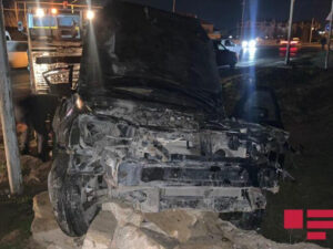 Bakıda gecə saatlarında dəhşət: Hadisə yerindən FOTOLAR