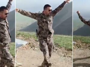 Şəhid zabitin ürək dağlayan kadrları hər kəsi kövrəltdi – VİDEO