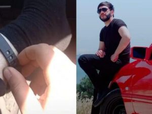Ayağında elektron bilərziyi olan şəxs avtoşluq etdi – VİDEO