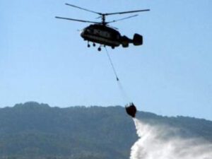 Qəbələdə güclü yanğın: FHN 2-ci helikopteri göndərdi – VİDEO
