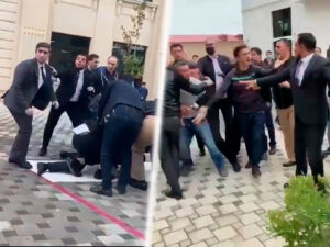 Bakının özəl məktəbində mühafizəçi ilə valideyn arasında əlbəyaxa dava düşdü – RƏSMİ