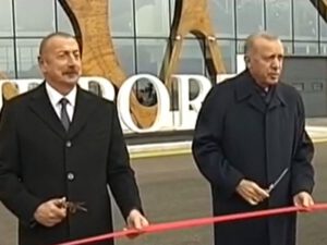 Azərbaycan və Türkiyə prezidentləri Füzuli Beynəlxalq Hava Limanının açılışında iştirak ediblər