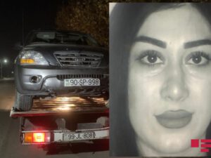 Azərbaycanda youtuber qadın sərxoş halda avtomobili qaçırıb qəza törədib
