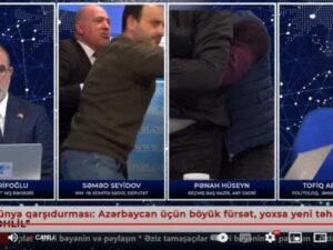 AzTV-nin baş redaktoru efirdə Pənah Hüseyni döydü! – VİDEO