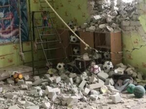 Rusiya-Ukrayna müharibəsi başlandı? – uşaq bağçası da atəşə tutuldu – FOTO