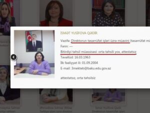 Bakıda attestatsız şəxs direktor müavini təyin olunub?