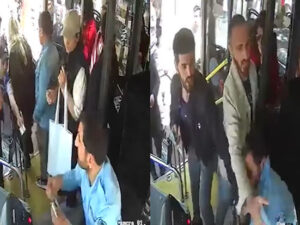 Sumqayıtda sərnişin avtobus sürücüsünü belə döydü ANBAAN VİDEOGÖRÜNTÜ