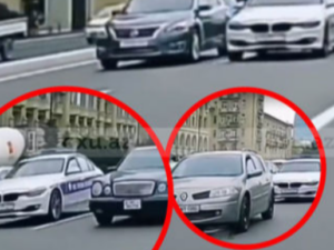 Bakıda yol polisindən təhlükəli manevrlər – 99-YP-279 – AÇIQLAMA