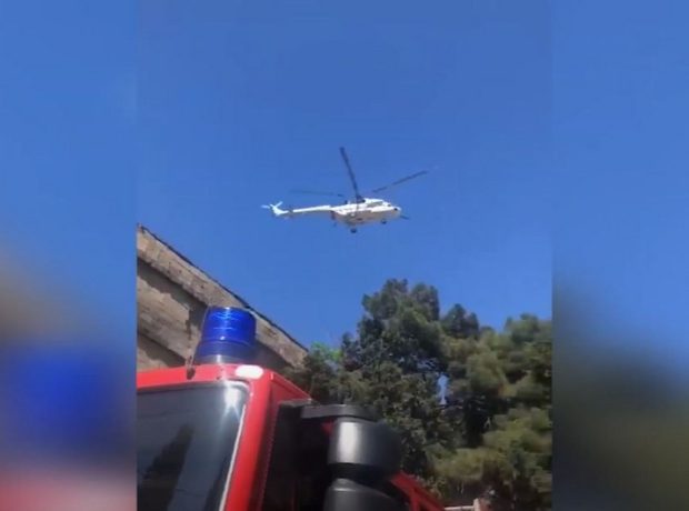 Bakıda sexdə yanğının söndürülməsinə 2 helikopter cəlb edilib