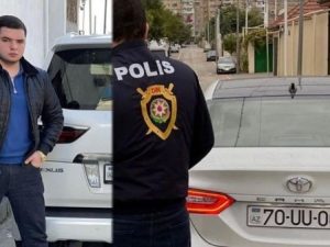 İtə kabab yedizdirən iş adamının övladlarından növbəti əməl – Polis forması geyinib, saxta nömrəli avtomobildə… FOTOFAKT- VİDEO