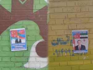 Təbrizdə Əliyevlə Ərdoğanın şəkilləri divarlara vuruldu